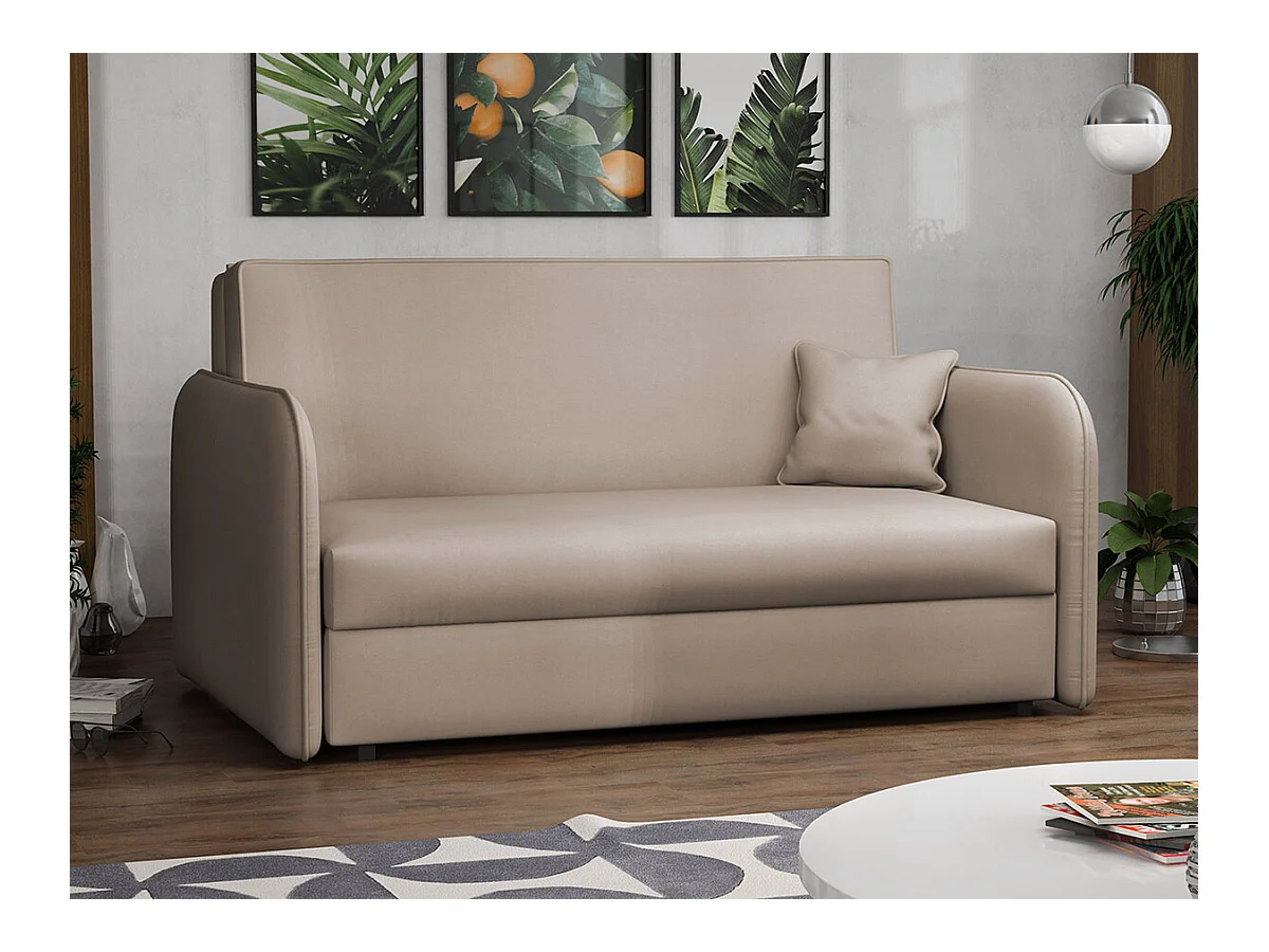 Canapé convertible Columbus 123, Boîte de literie, 85x145x98cm, Mobilier déjà assemblé