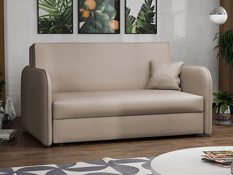 Sofá-cama Columbus 123, Almacenaje, 85x145x98cm, Muebles ya montados
