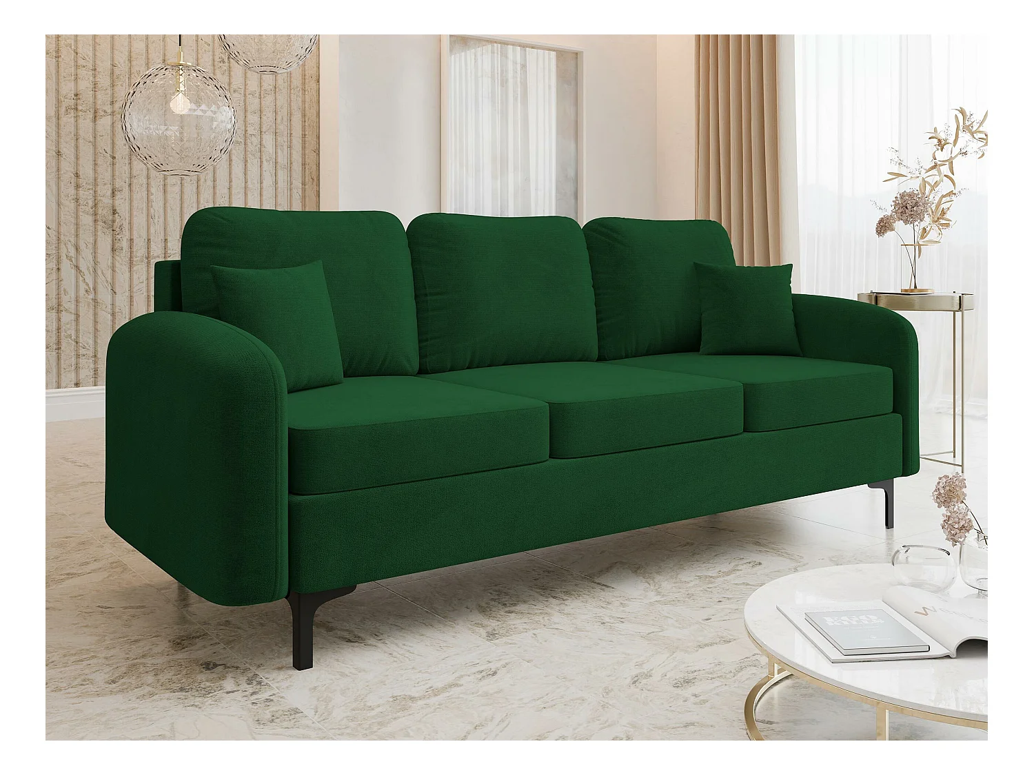 Canapé convertible Torlua 102, Boîte de literie, 96x228x94cm
