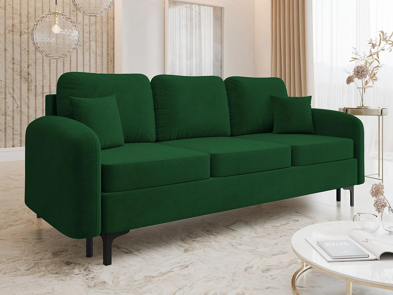 Sofá cama Torlua 102, Almacenaje, 96x228x94cm