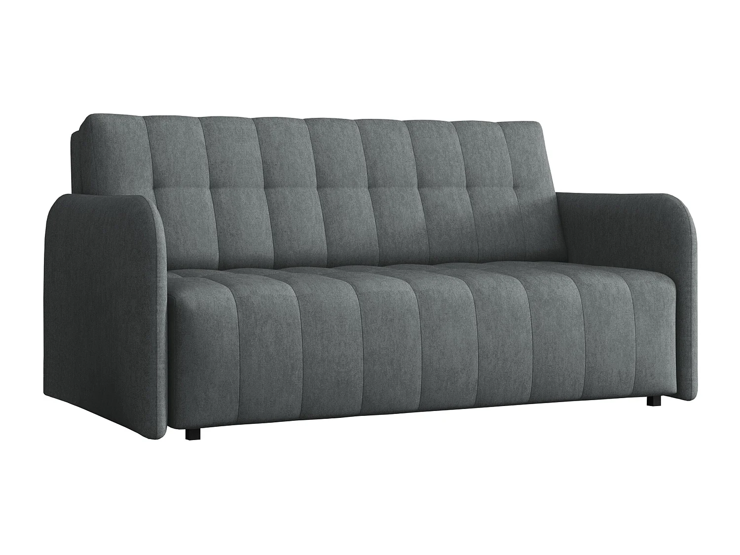 Canapé convertible 3 places en tissu gris COLUMBUS 85x165x98 cm