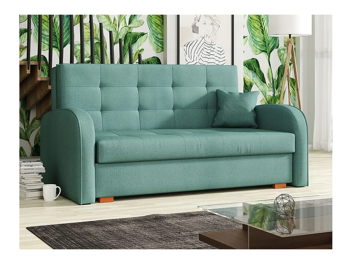 Canapé convertible Columbus 116, Boîte de literie, 85x153x98cm, Mobilier déjà assemblé