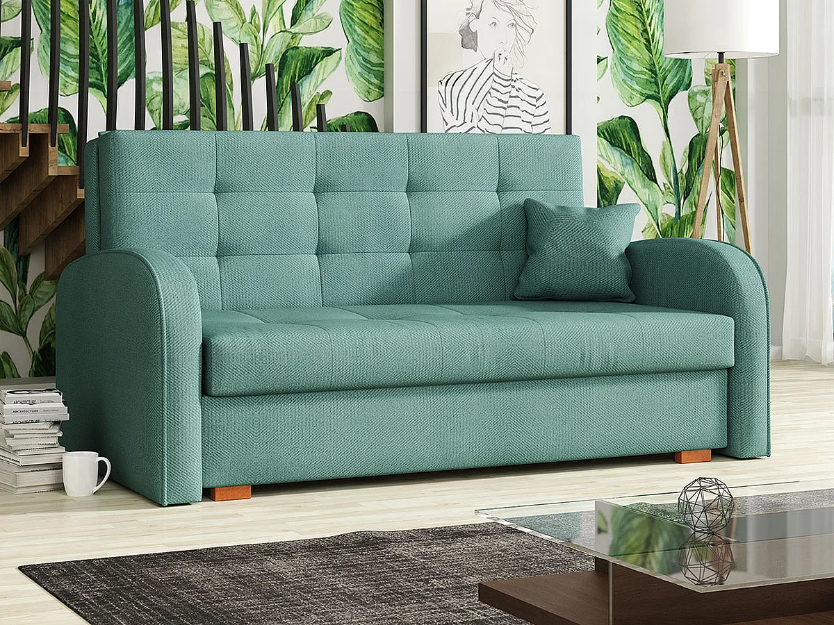 Canapé convertible Columbus 116, Disponible, 85x153x98cm, Mobilier déjà assemblé