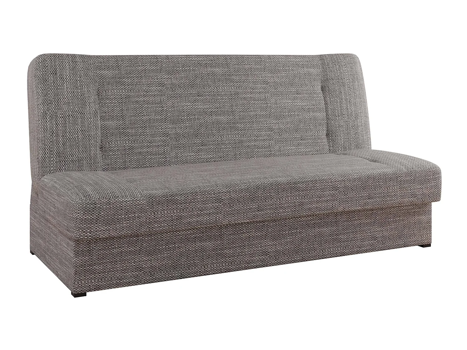 Canapé convertible clic-clac 3 places en tissu gris ROME 93x192x85 cm