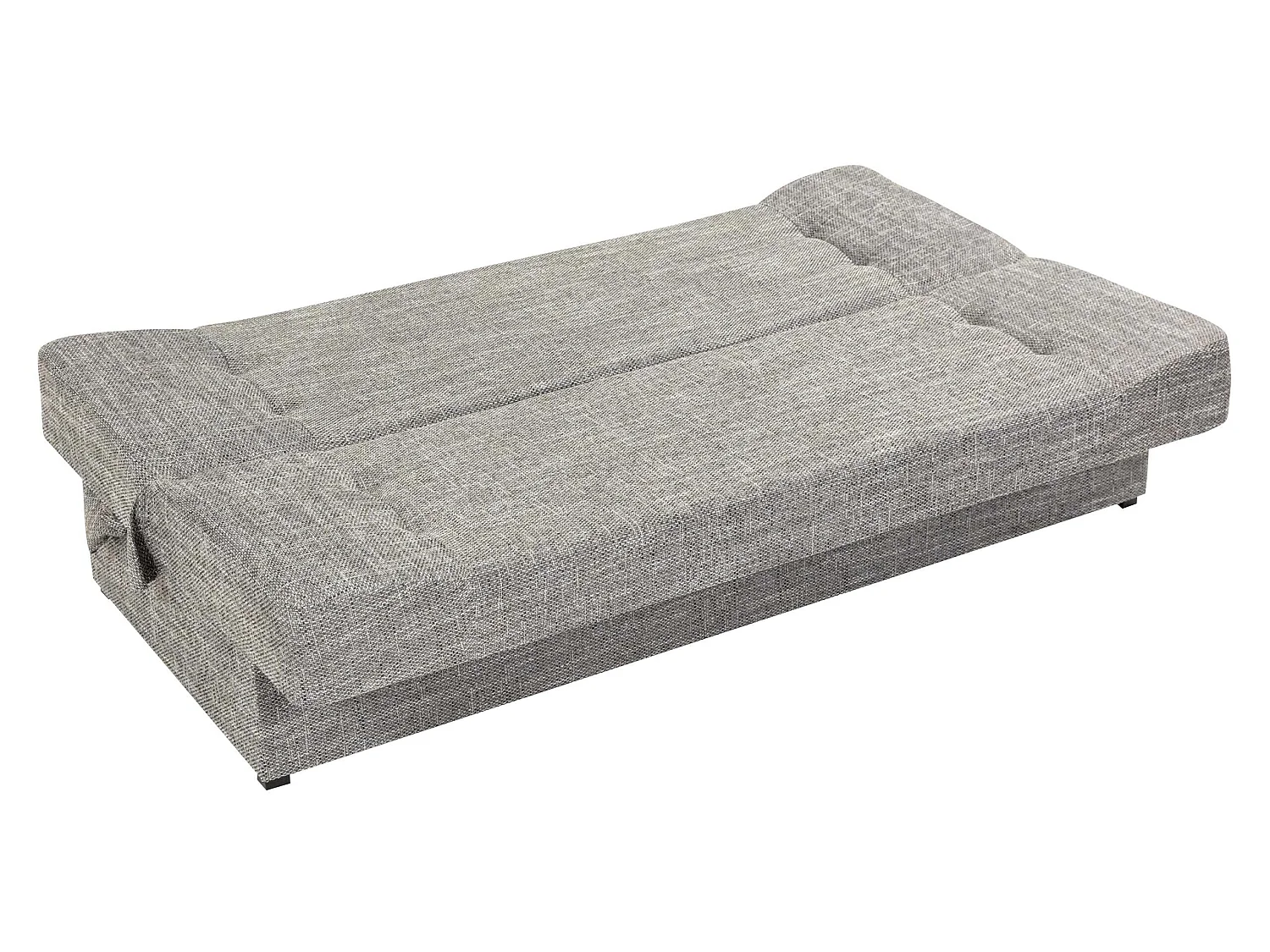 Canapé convertible clic-clac 3 places en tissu gris ROME 93x192x85 cm