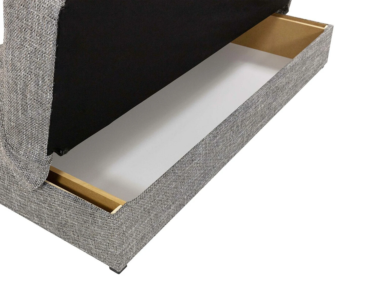 Canapé convertible clic-clac 3 places en tissu gris ROME 93x192x85 cm