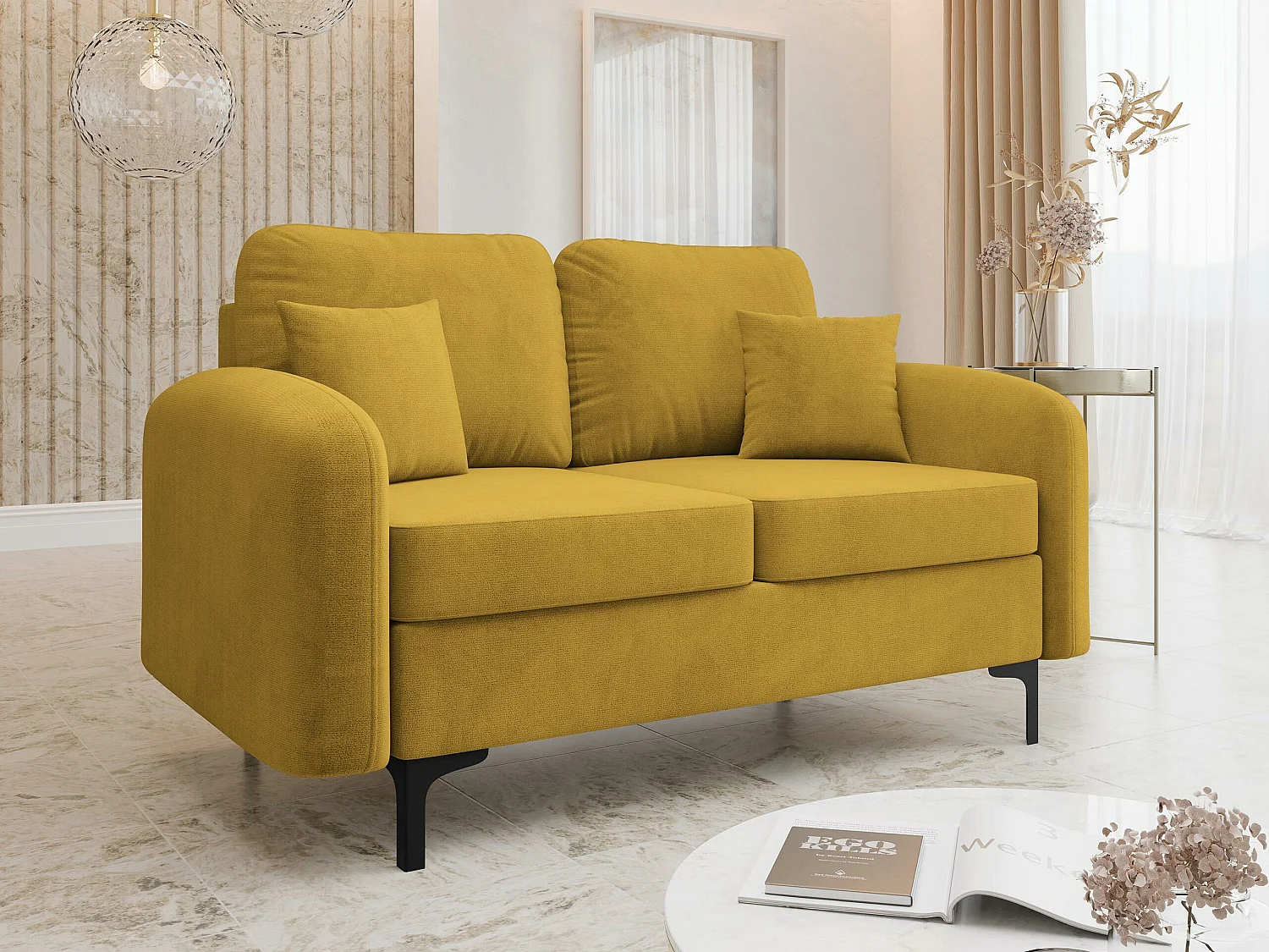 Canapé convertible Torlua 101, Boîte de literie, 96x157x94cm