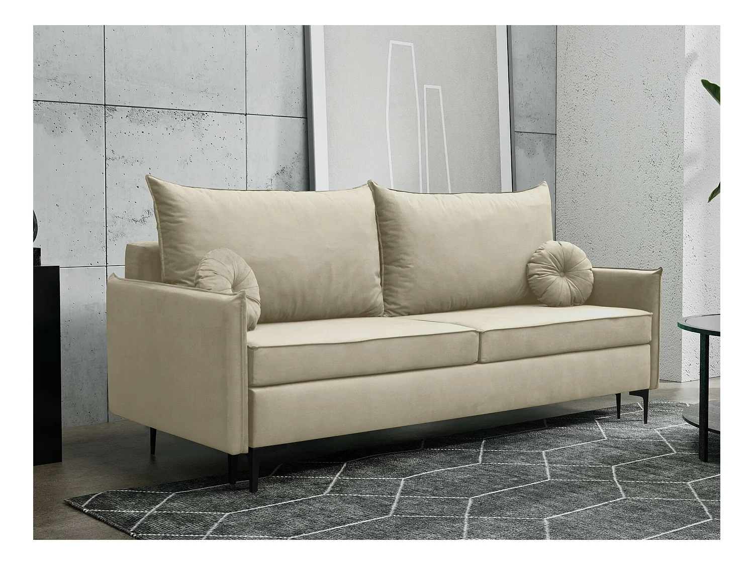 Sofá-cama Clovis 103, Almacenaje, 101x216x96cm