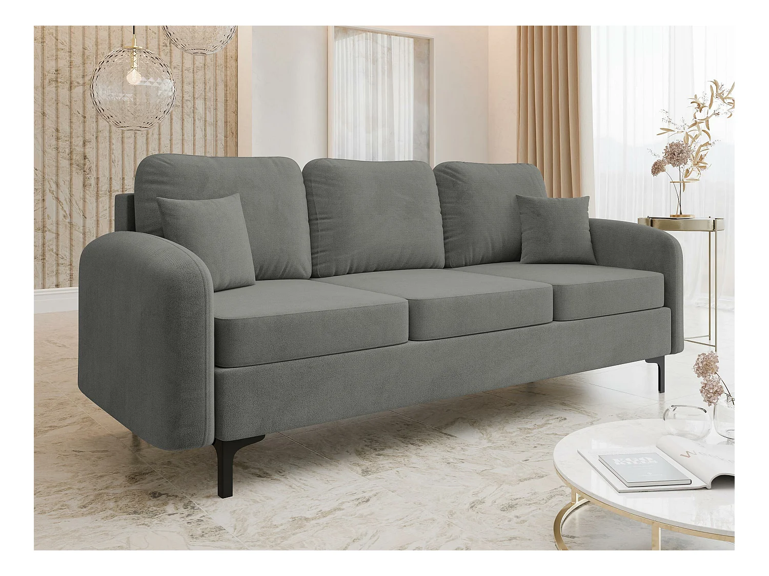 Canapé convertible Torlua 102, Boîte de literie, 96x228x94cm