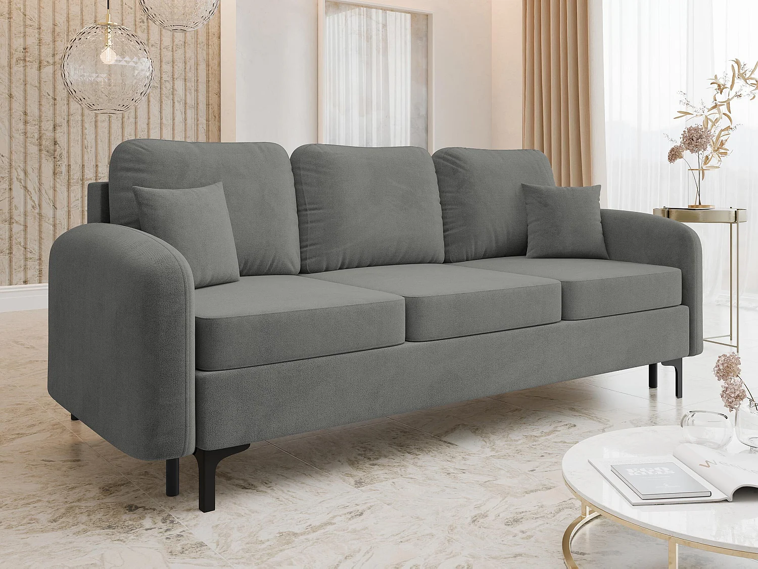 Sofá cama Torlua 102, Almacenaje, 96x228x94cm