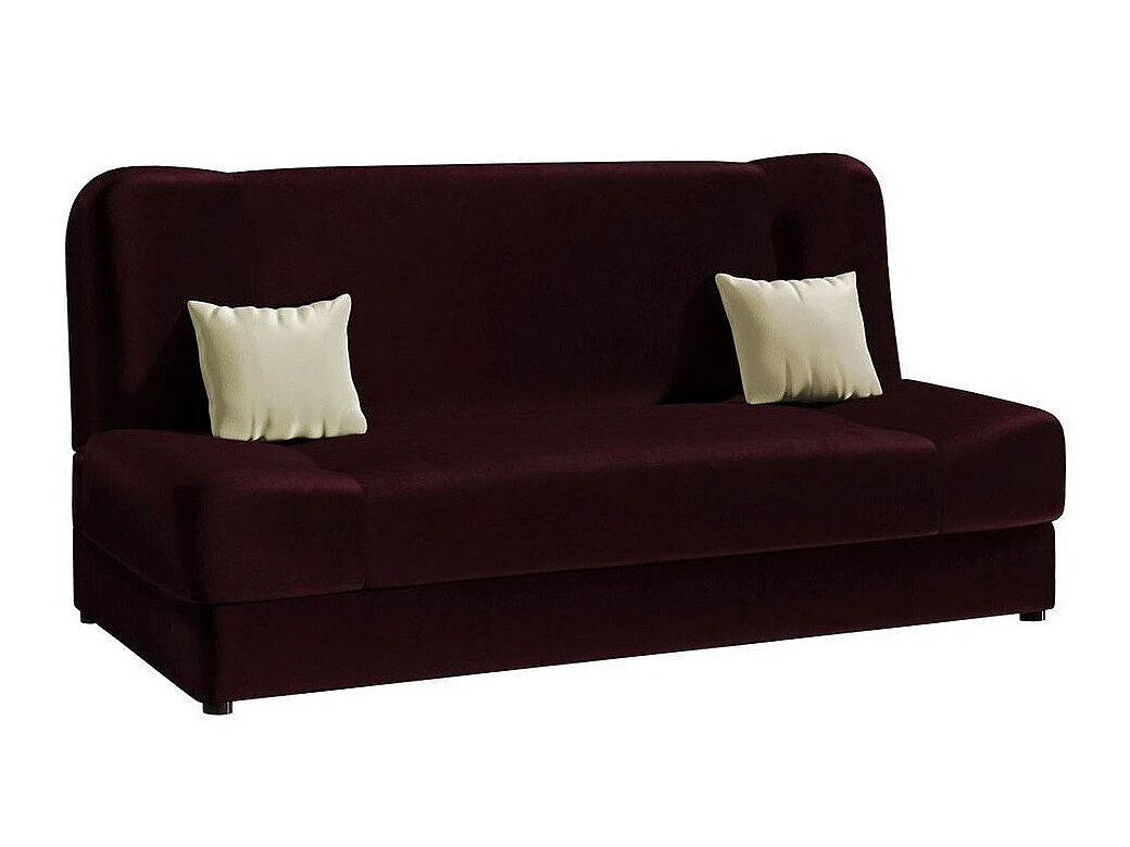 Canapé convertible clic-clac 3 places en tissu violet 86x195x87 cm