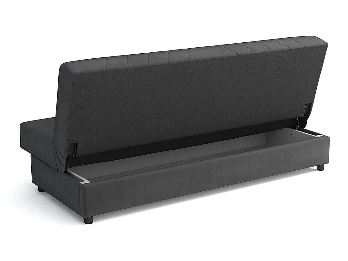 Canapé convertible 3 places en tissu marron COLUMBUS