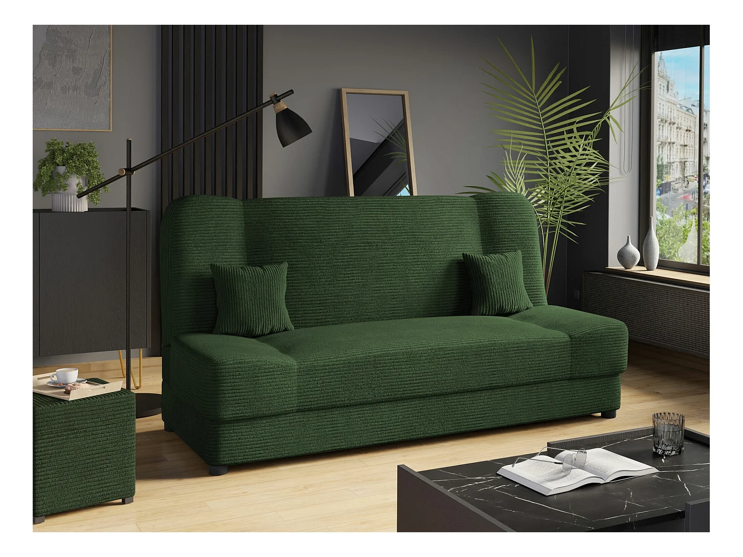 Canapé convertible Comfivo 136, Boîte de literie, 86x195x87cm