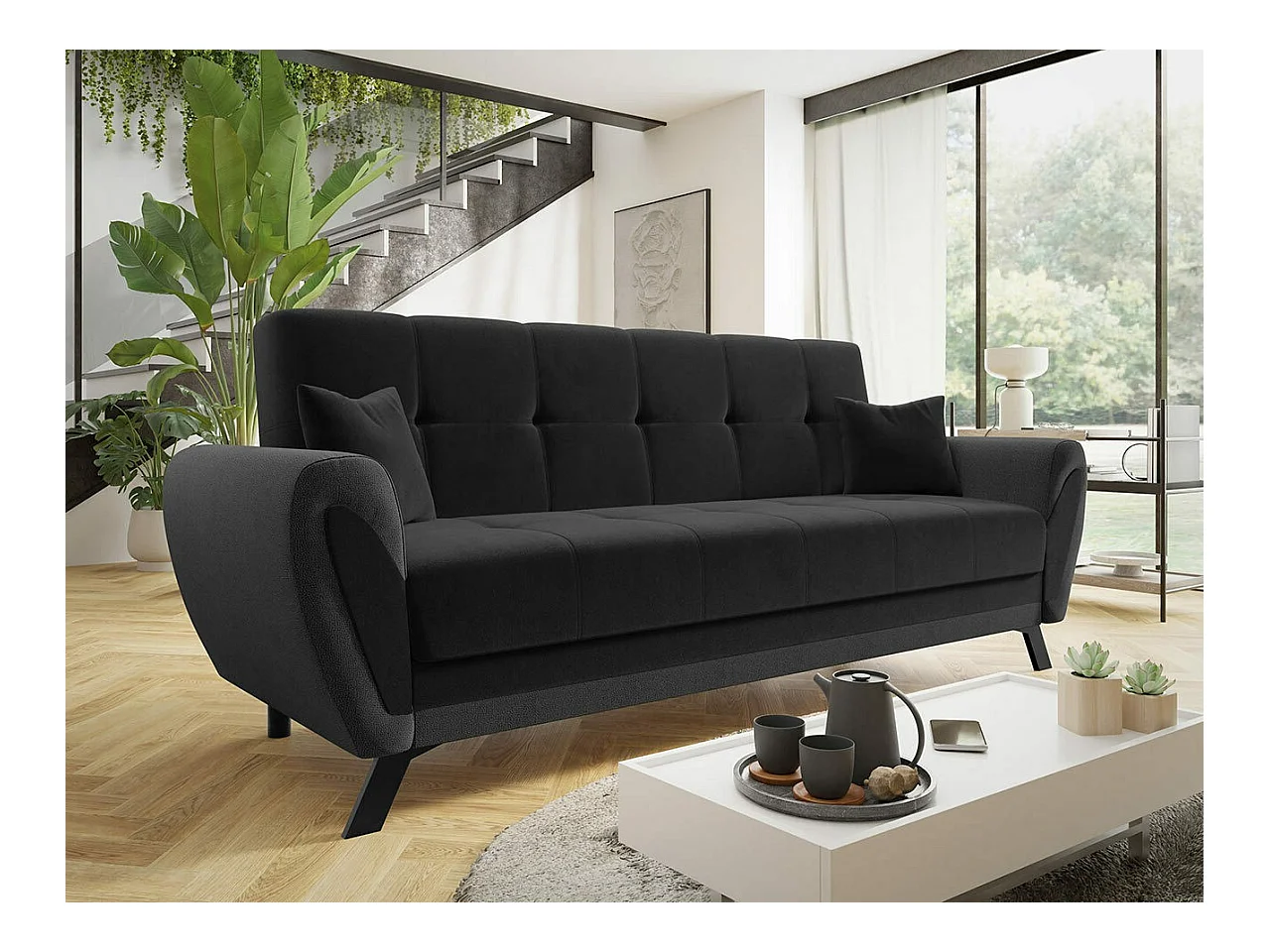 Sofá-cama Columbus 156, Almacenaje, 93x228x90cm
