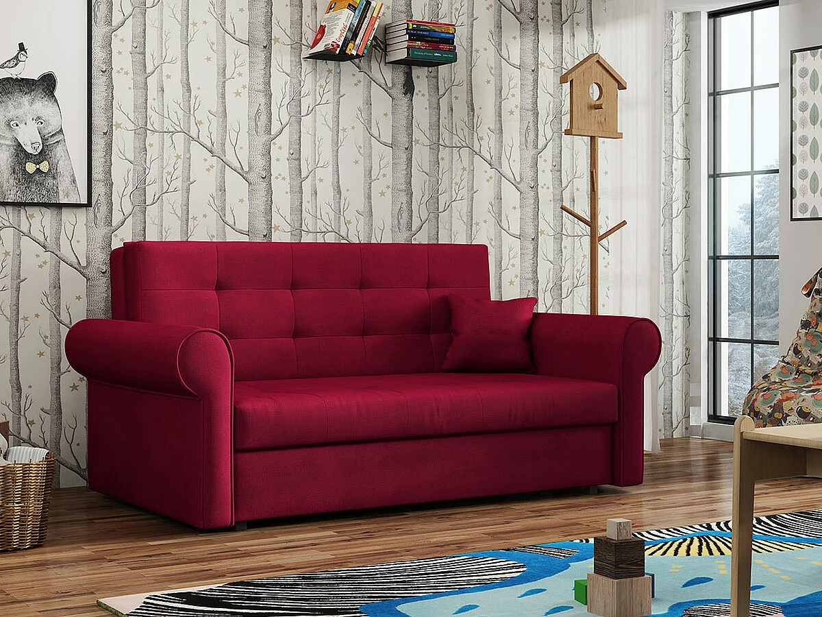 Canapé convertible Columbus 129, Disponible, 85x168x98cm, Mobilier déjà assemblé