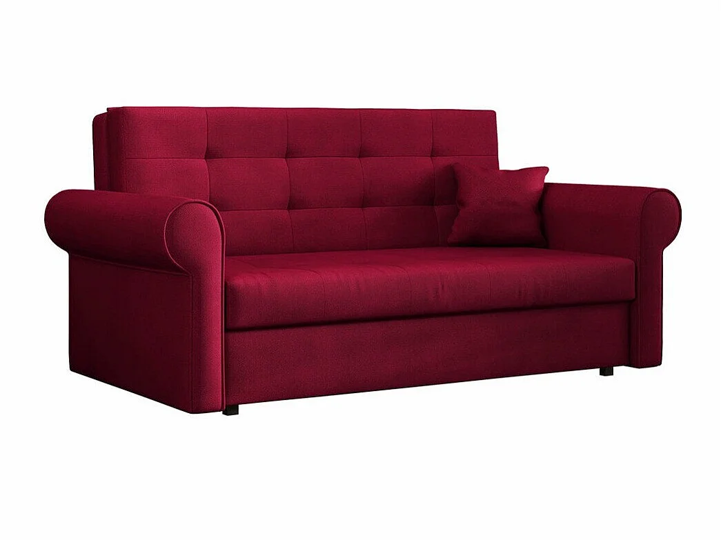 Canapé convertible 2 places en tissu rouge COLUMBUS 85x168x98 cm