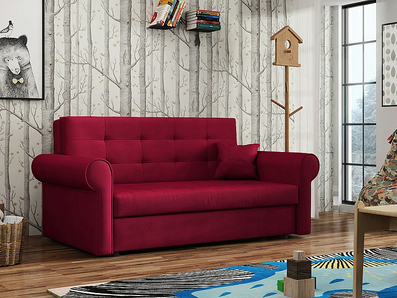 Sofá-cama Columbus 129, Almacenaje, 85x168x98cm, Muebles ya montados