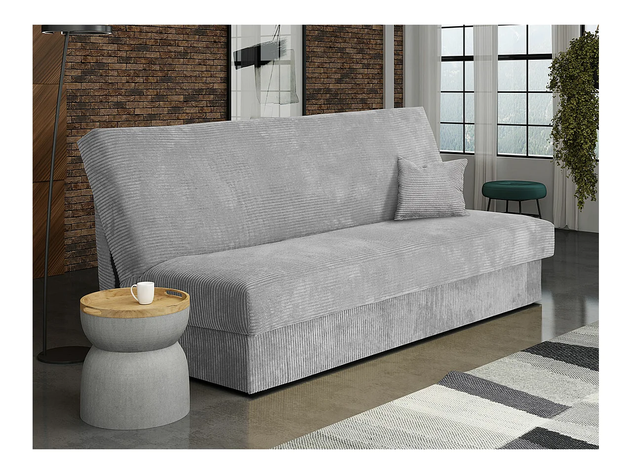 Canapé convertible Columbus 119, Boîte de literie, 80x175x80cm