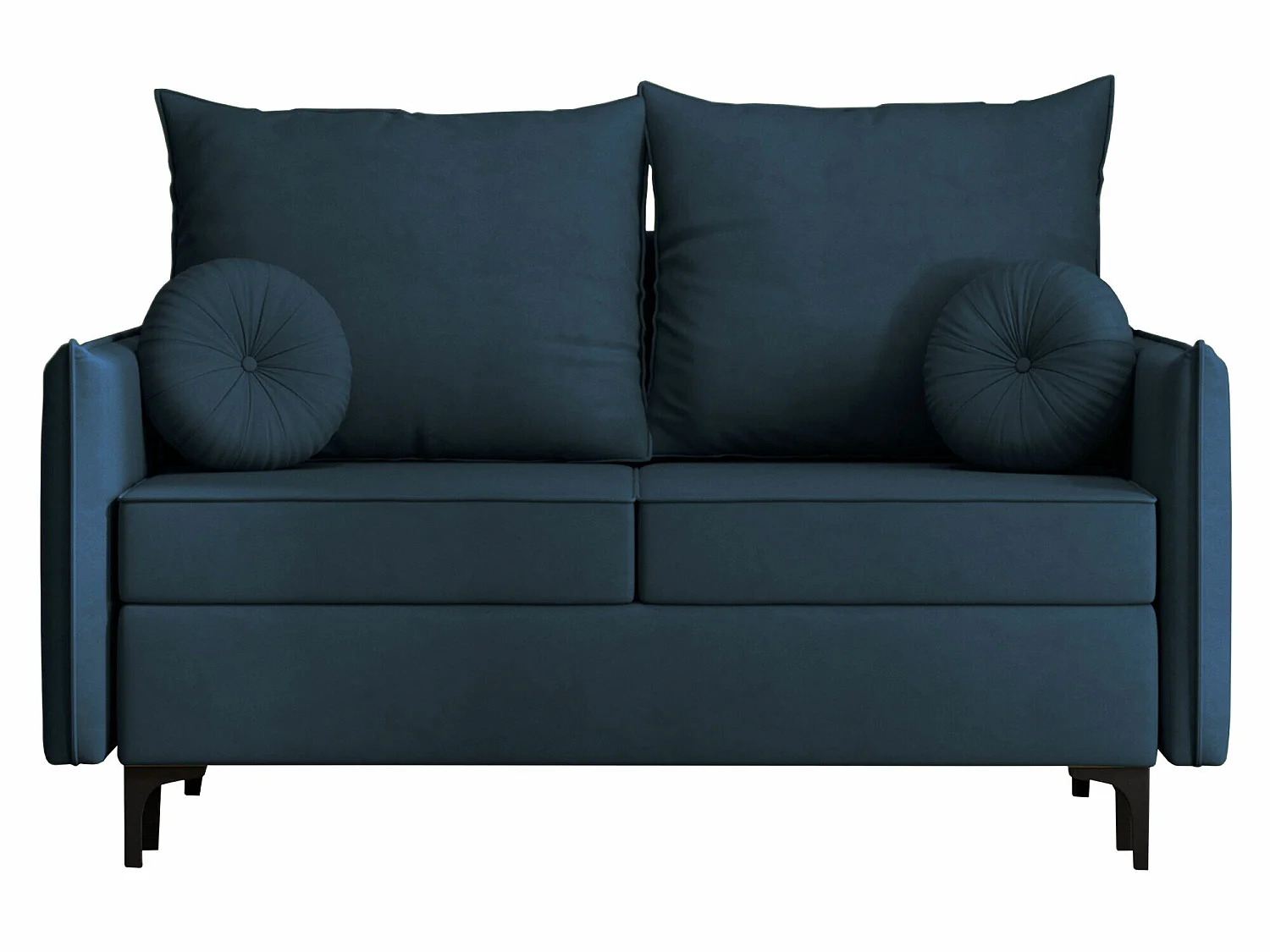 Canapé convertible 2 places en tissu bleu CLOVIS 101x145x96 cm