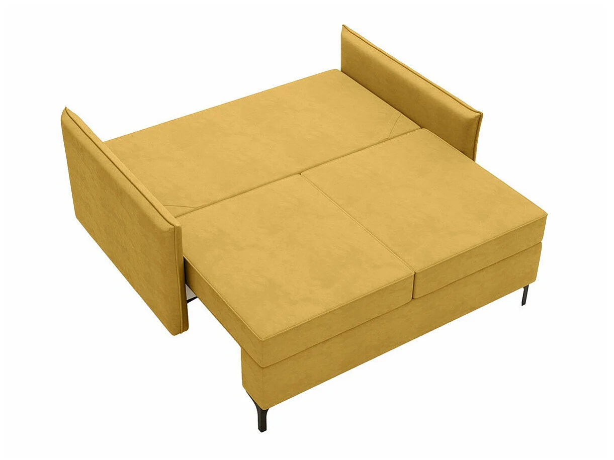 Canapé convertible 2 places en tissu bleu CLOVIS 101x145x96 cm