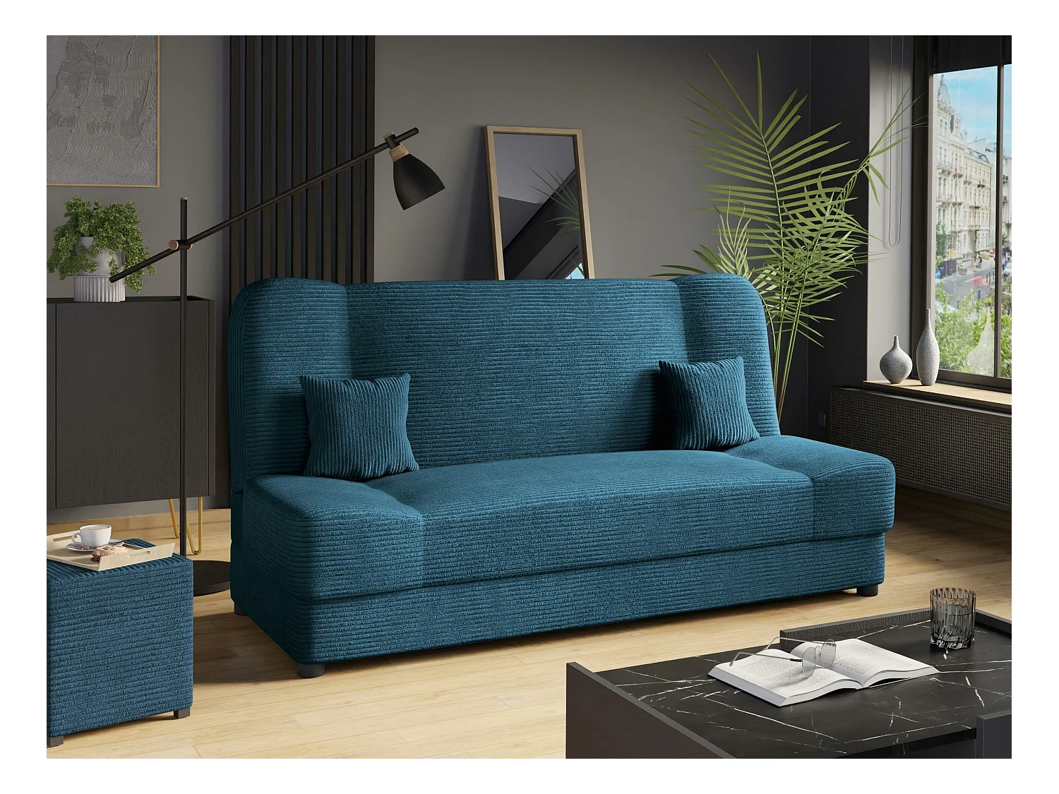 Canapé convertible Comfivo 136, Boîte de literie, 86x195x87cm