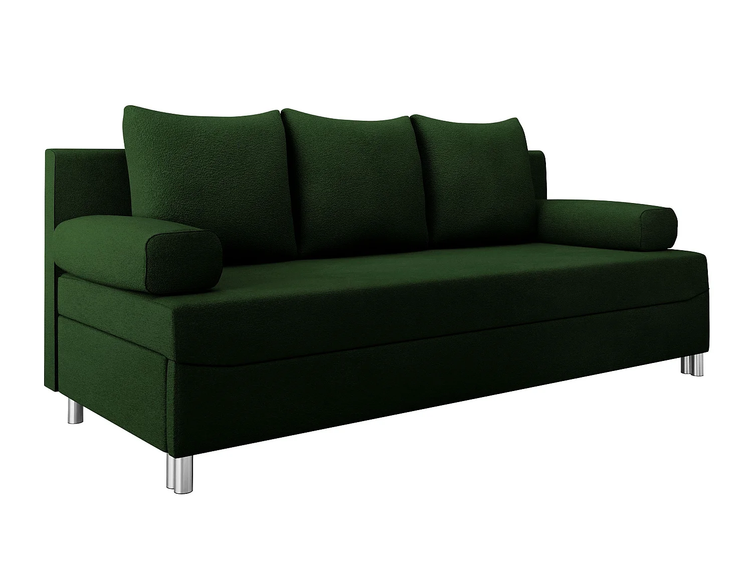 Canapé convertible 2 places en tissu vert 86x192x80 cm