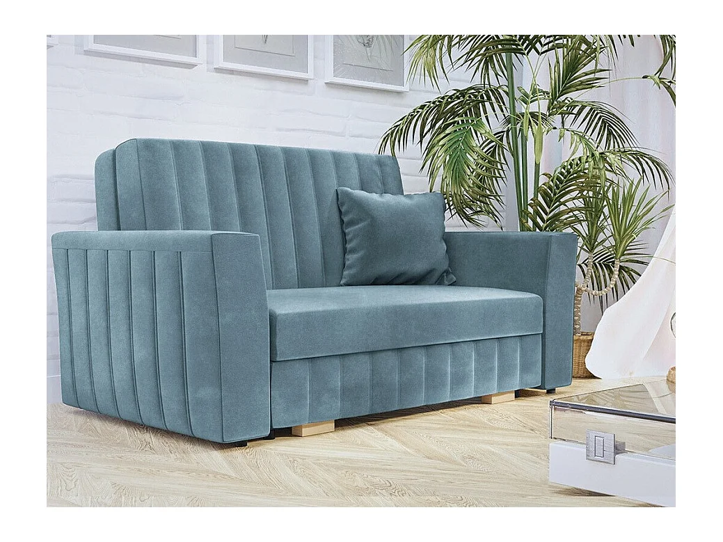 Canapé convertible Columbus 136, Boîte de literie, 85x145x98cm, Mobilier déjà assemblé