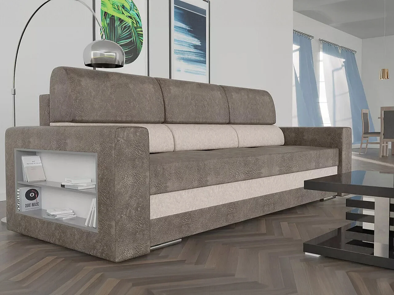 Canapé convertible Decatur 100, Disponible, 88x236x92cm