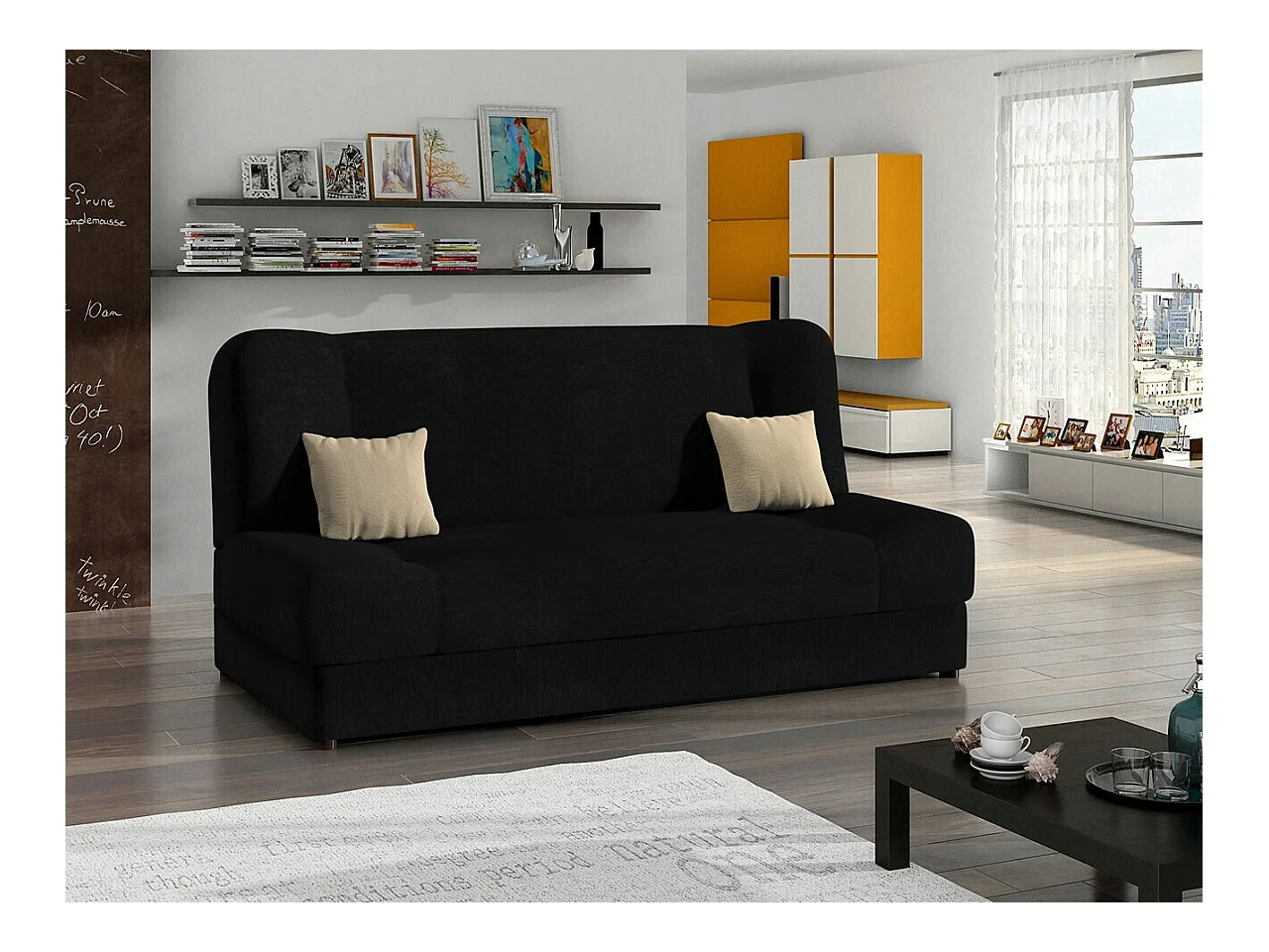 Canapé convertible Comfivo 124, Boîte de literie, 86x195x87cm