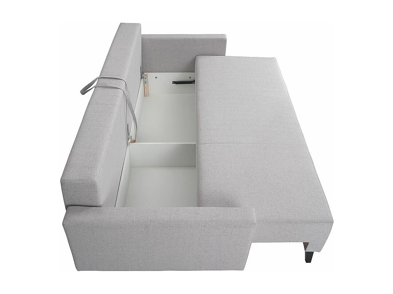 Sofá cama Delbene 128, Cama com arrumação, 9x22x10cm