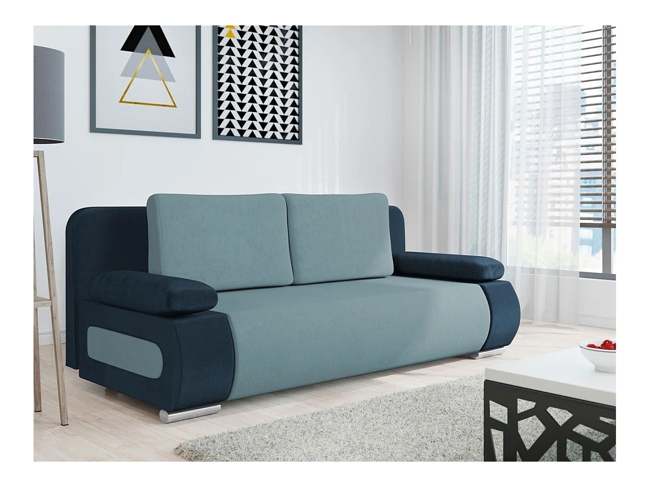 Canapé convertible Comfivo 144, Boîte de literie, 77x200x92cm
