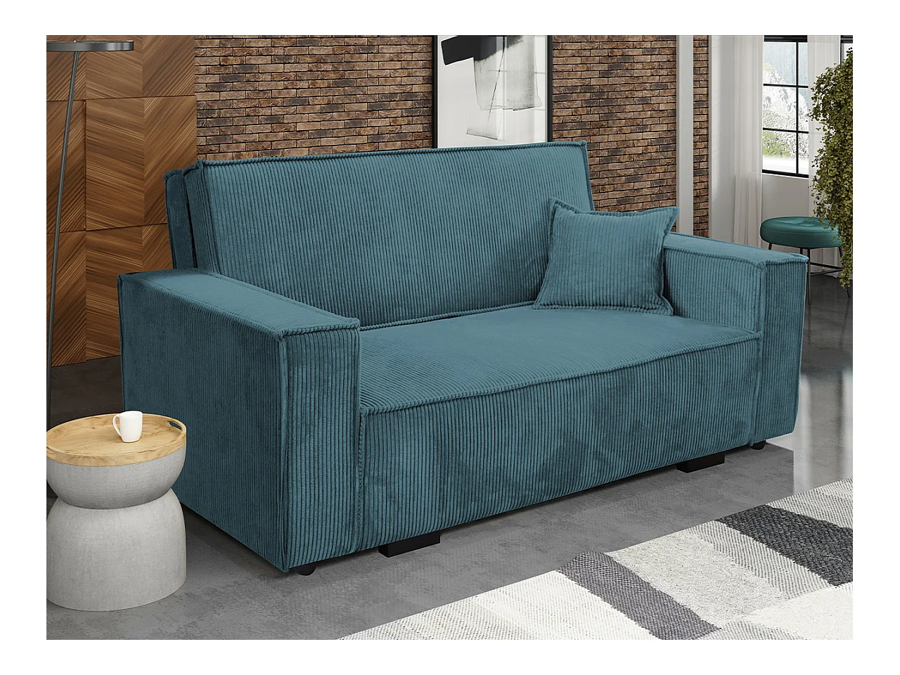 Canapé convertible Columbus 182, Boîte de literie, 85x173x98cm, Mobilier déjà assemblé