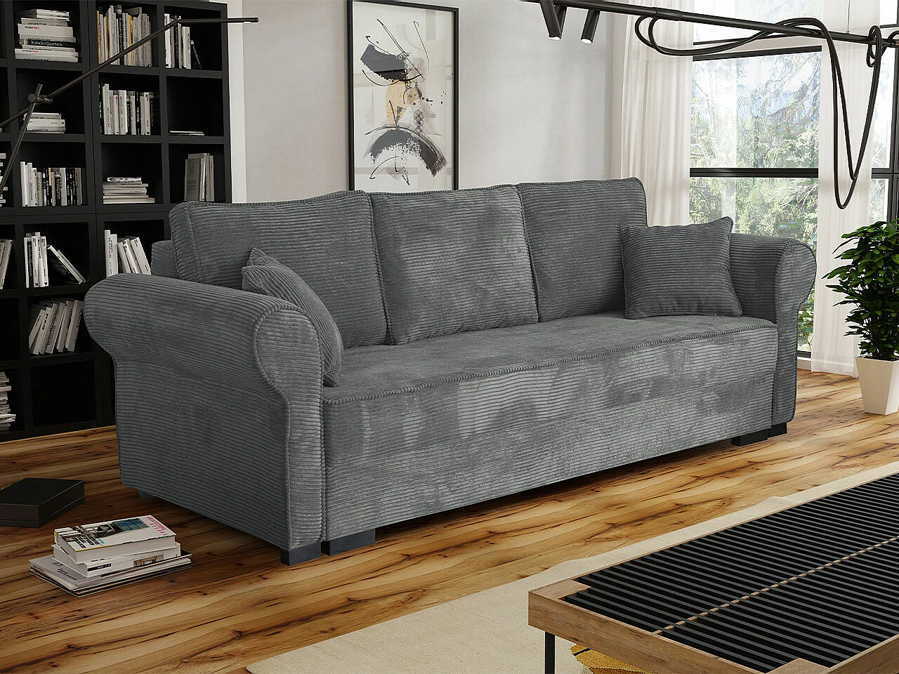 Sofá-cama Columbus 130, Cama com arrumação, 9x23x9cm