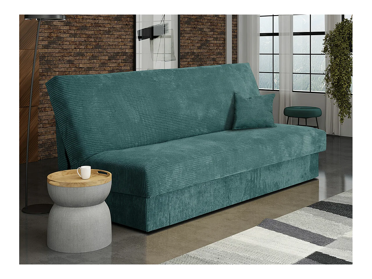 Canapé convertible Columbus 119, Boîte de literie, 80x175x80cm