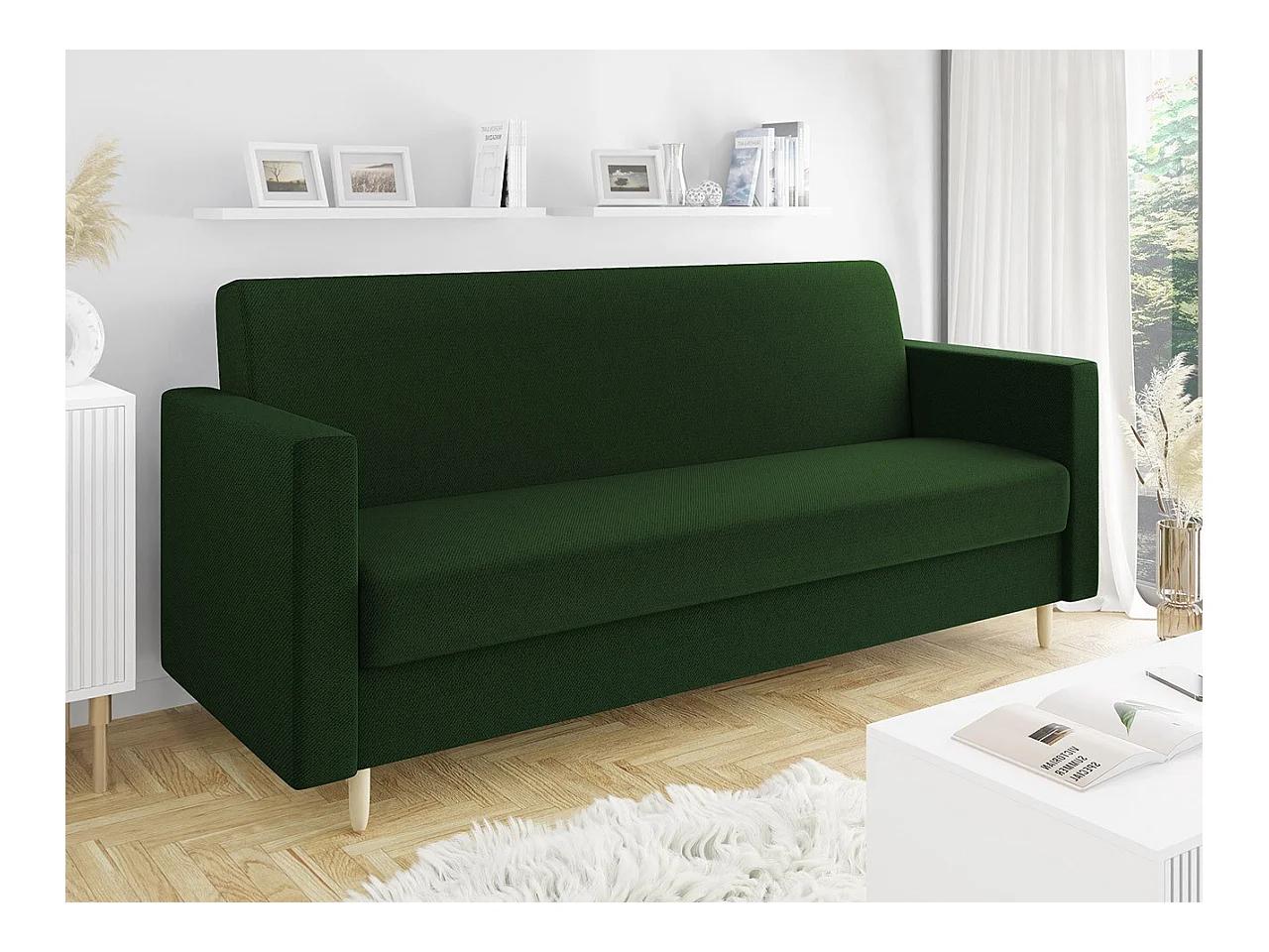 Canapé convertible Memphis 136, Boîte de literie, 98x217x88cm