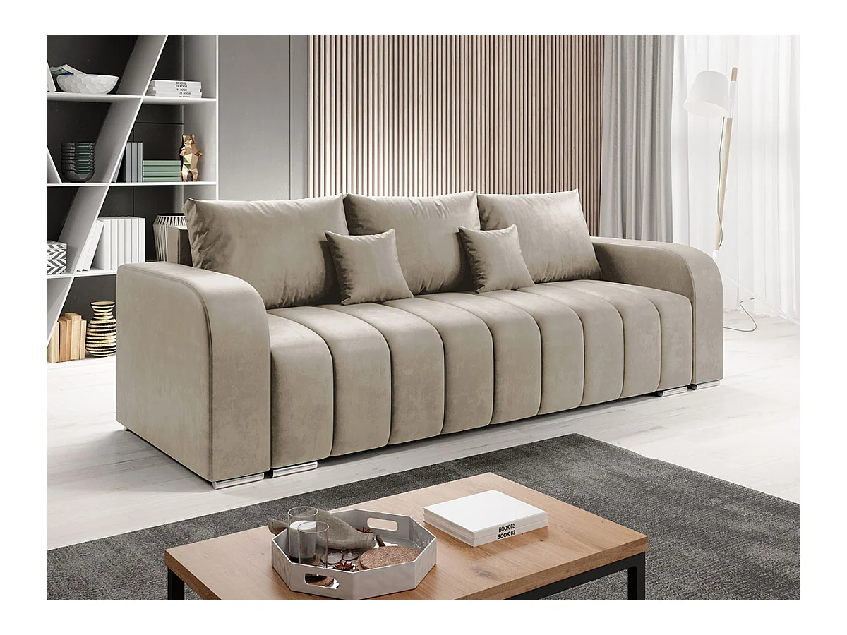 Canapé convertible Muncie 106, Boîte de literie, 86x244x90cm