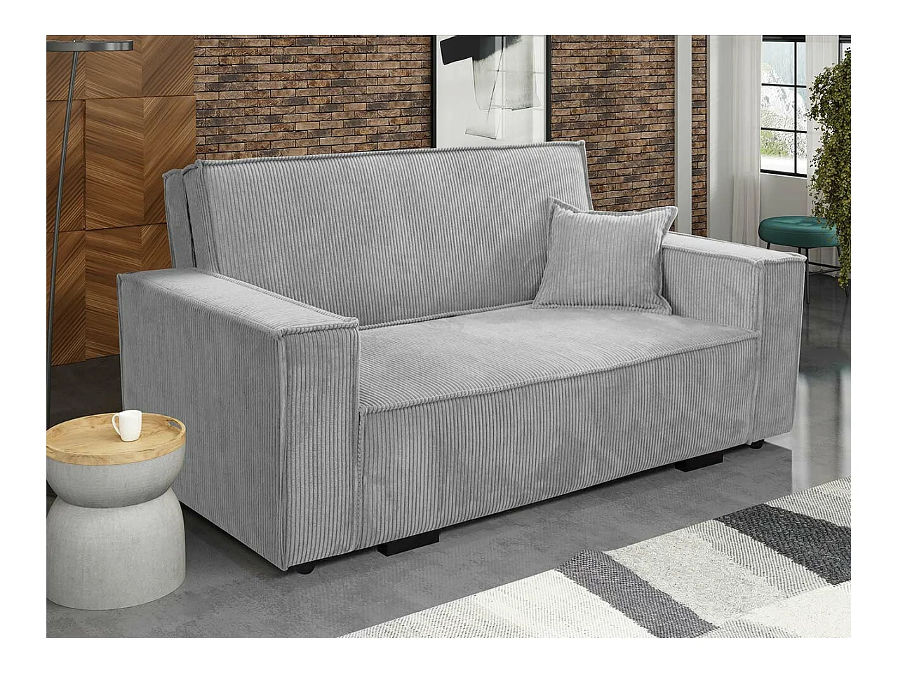 Canapé convertible Columbus 182, Boîte de literie, 85x173x98cm, Mobilier déjà assemblé