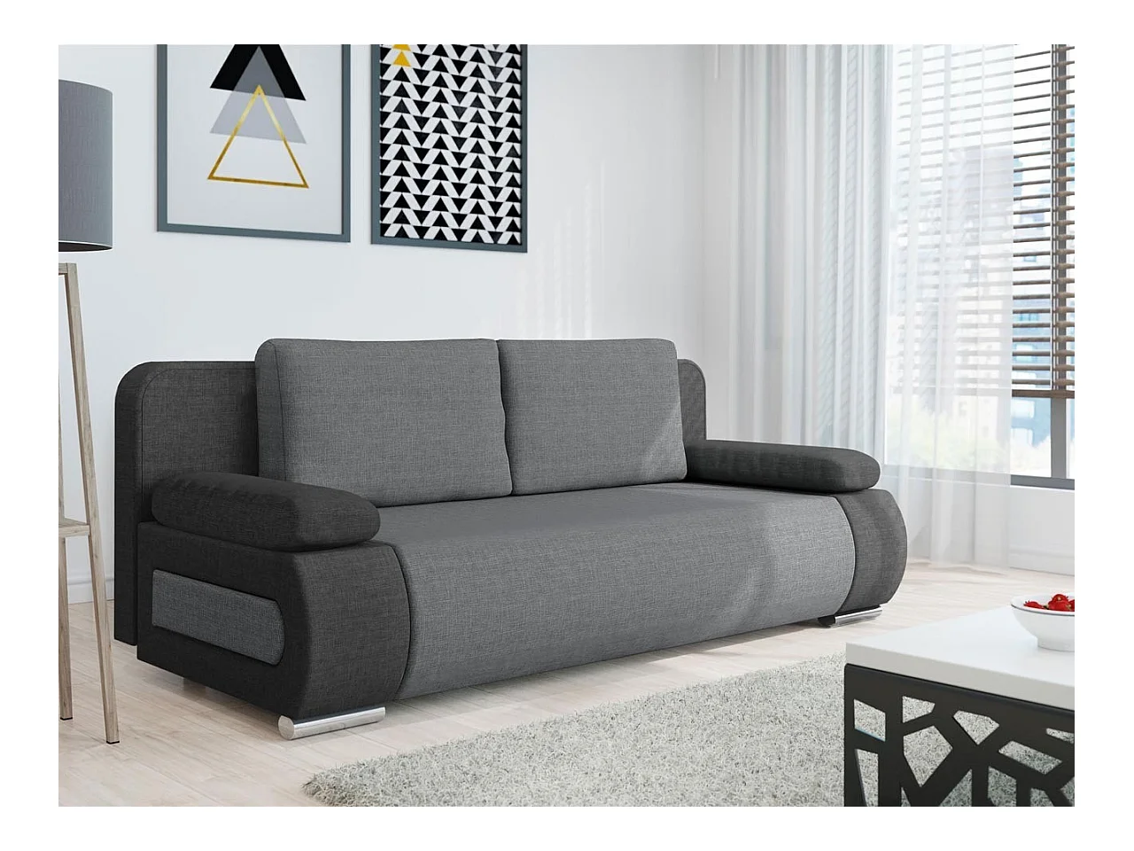 Canapé convertible Comfivo 144, Boîte de literie, 77x200x92cm