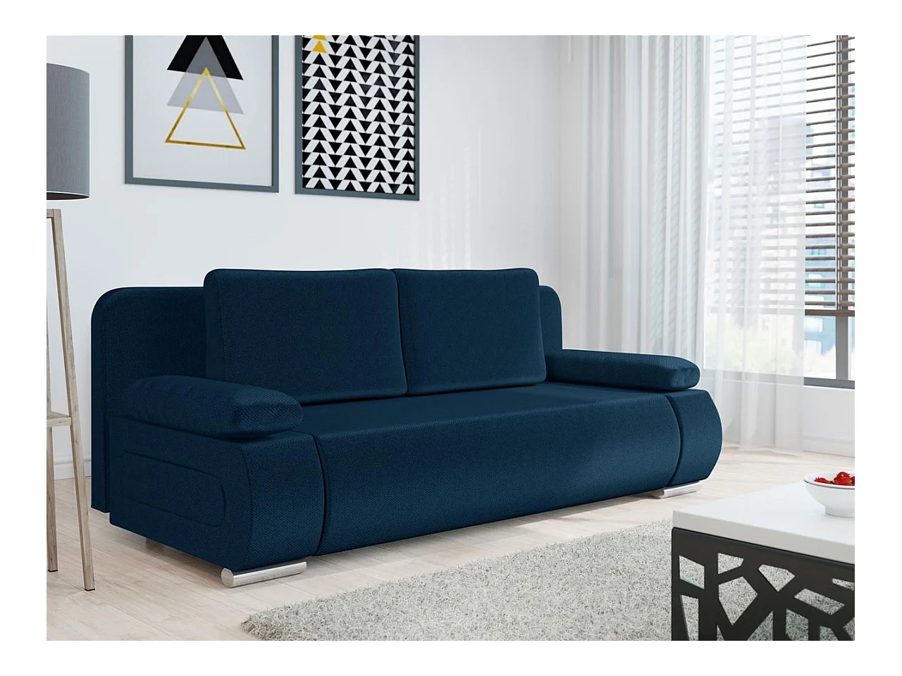 Canapé convertible Comfivo 144, Boîte de literie, 77x200x92cm