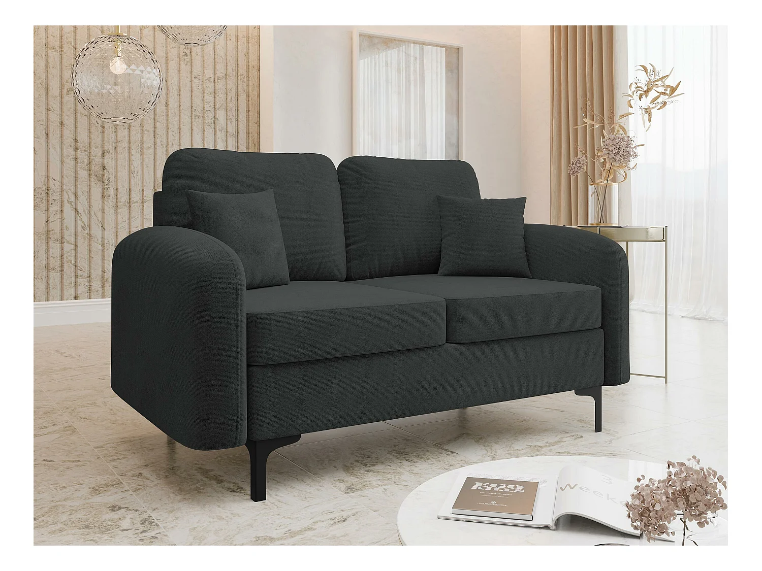 Canapé convertible Torlua 101, Boîte de literie, 96x157x94cm