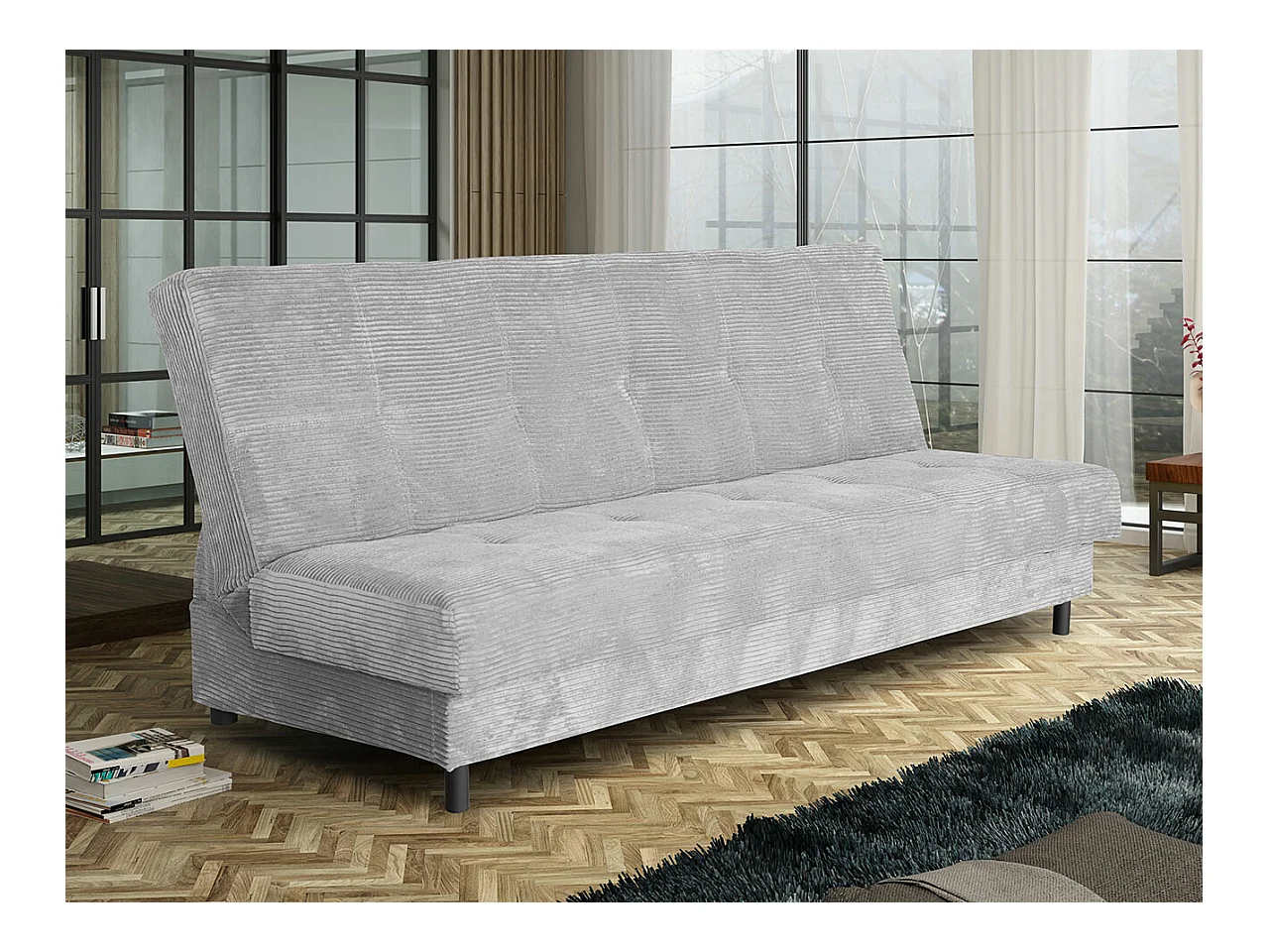 Canapé convertible Columbus 184, Boîte de literie, 90x193x85cm