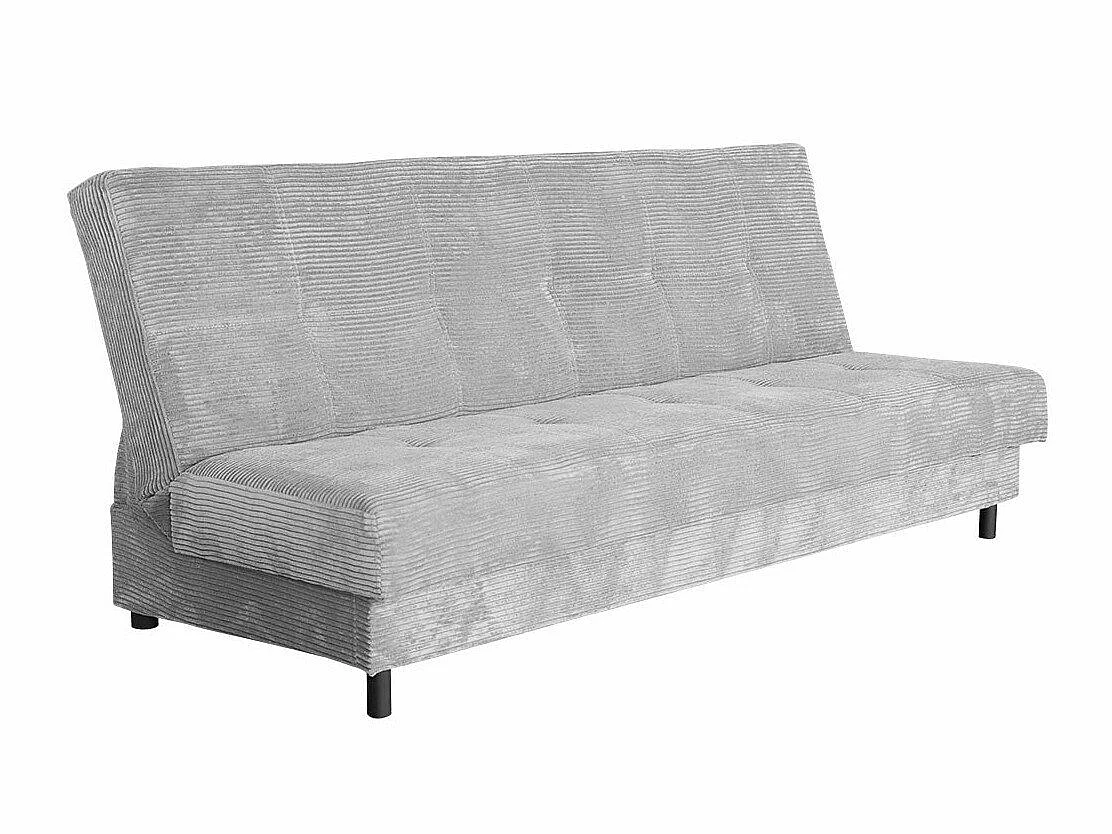 Canapé convertible 3 places en tissu gris COLUMBUS 90x193x85 cm