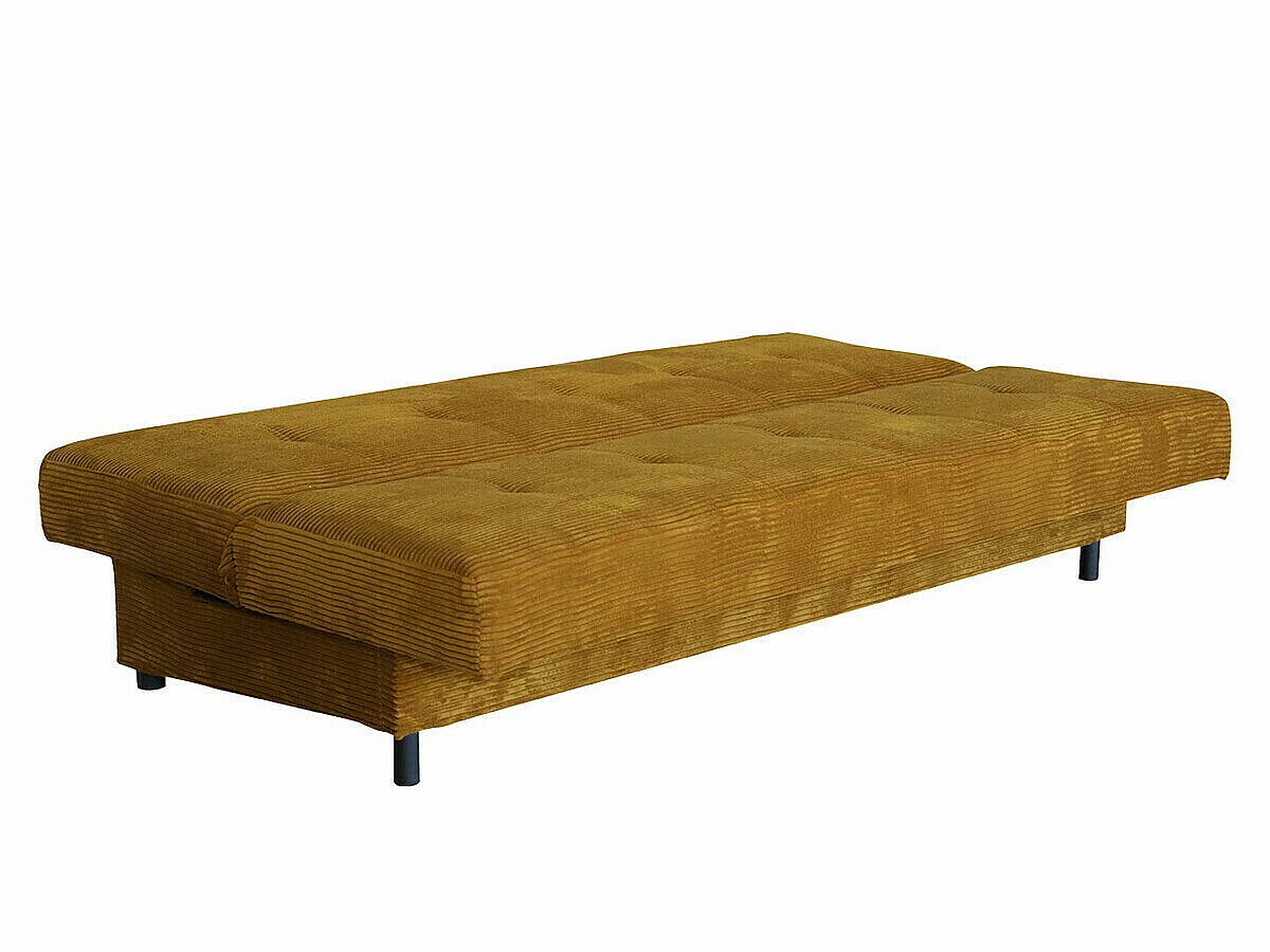 Canapé convertible 3 places en tissu gris COLUMBUS 90x193x85 cm