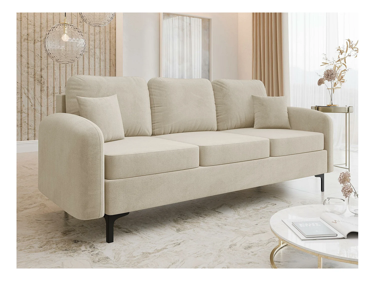 Sofá-cama Torlua 102, Almacenaje, 96x228x94cm