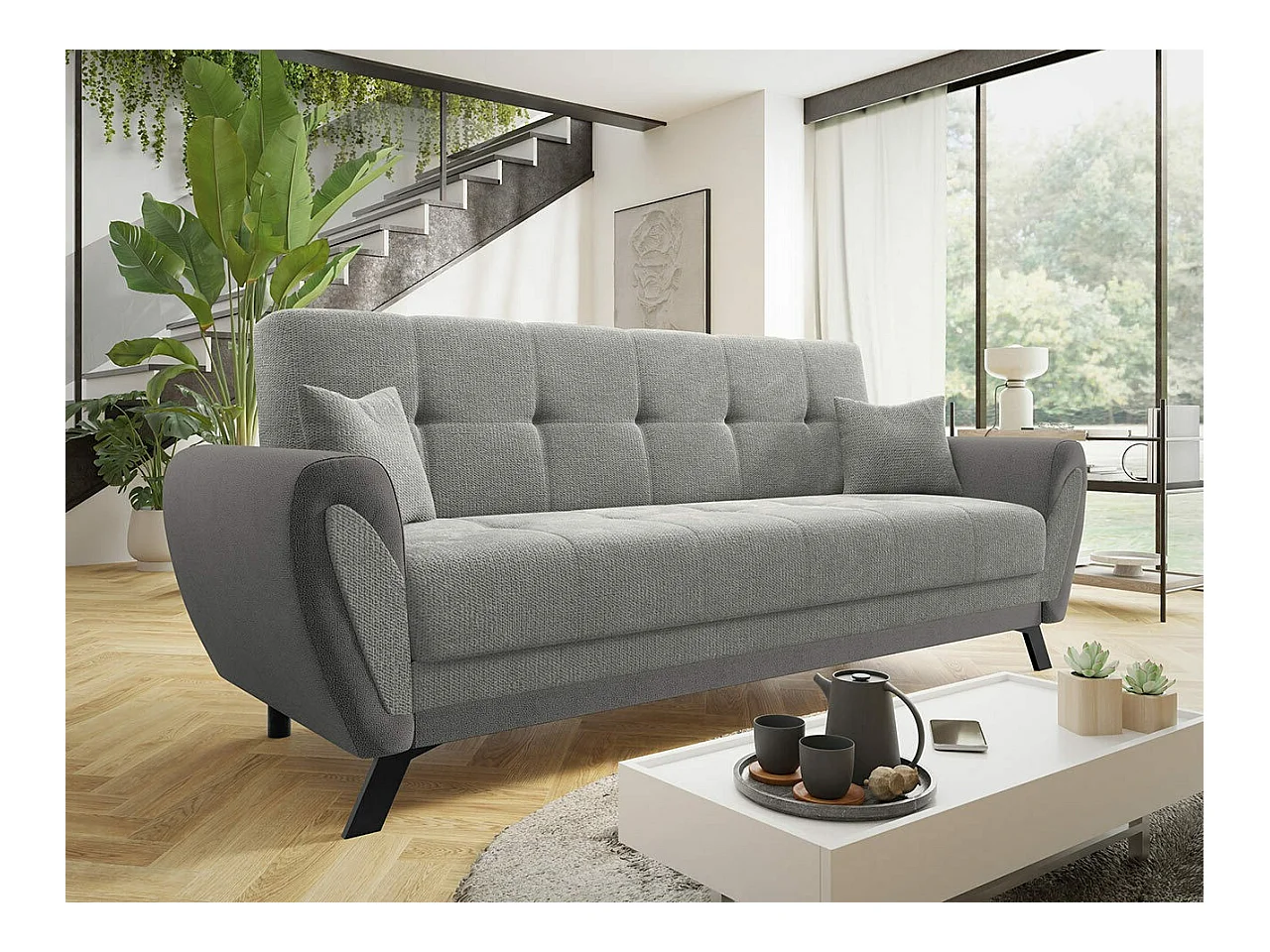 Canapé convertible Columbus 156, Boîte de literie, 93x228x90cm
