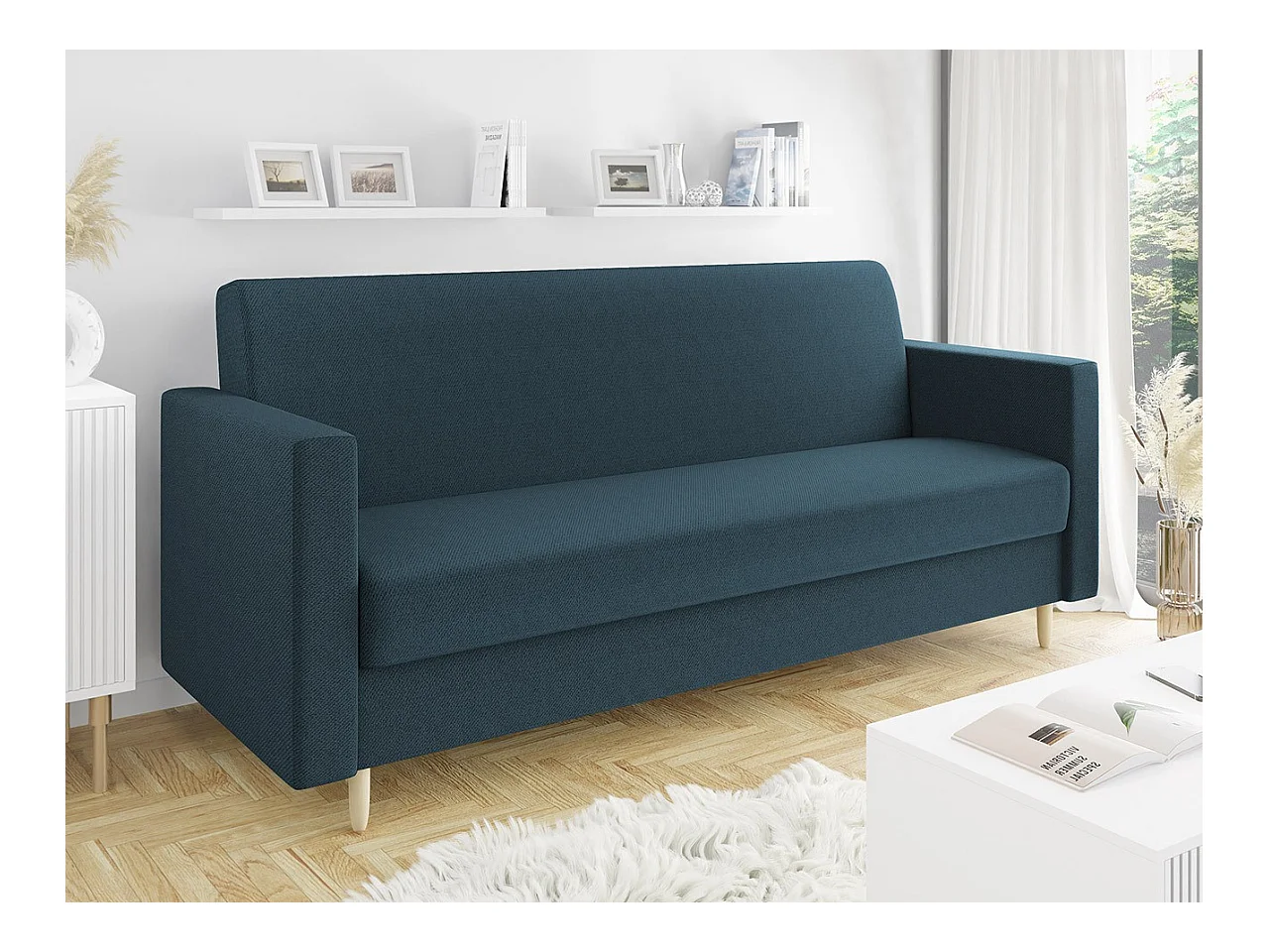 Canapé convertible Memphis 136, Boîte de literie, 98x217x88cm