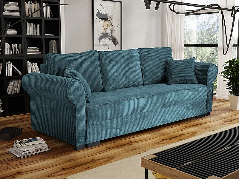 Canapé convertible Columbus 130, Boîte de literie, 92x234x92cm