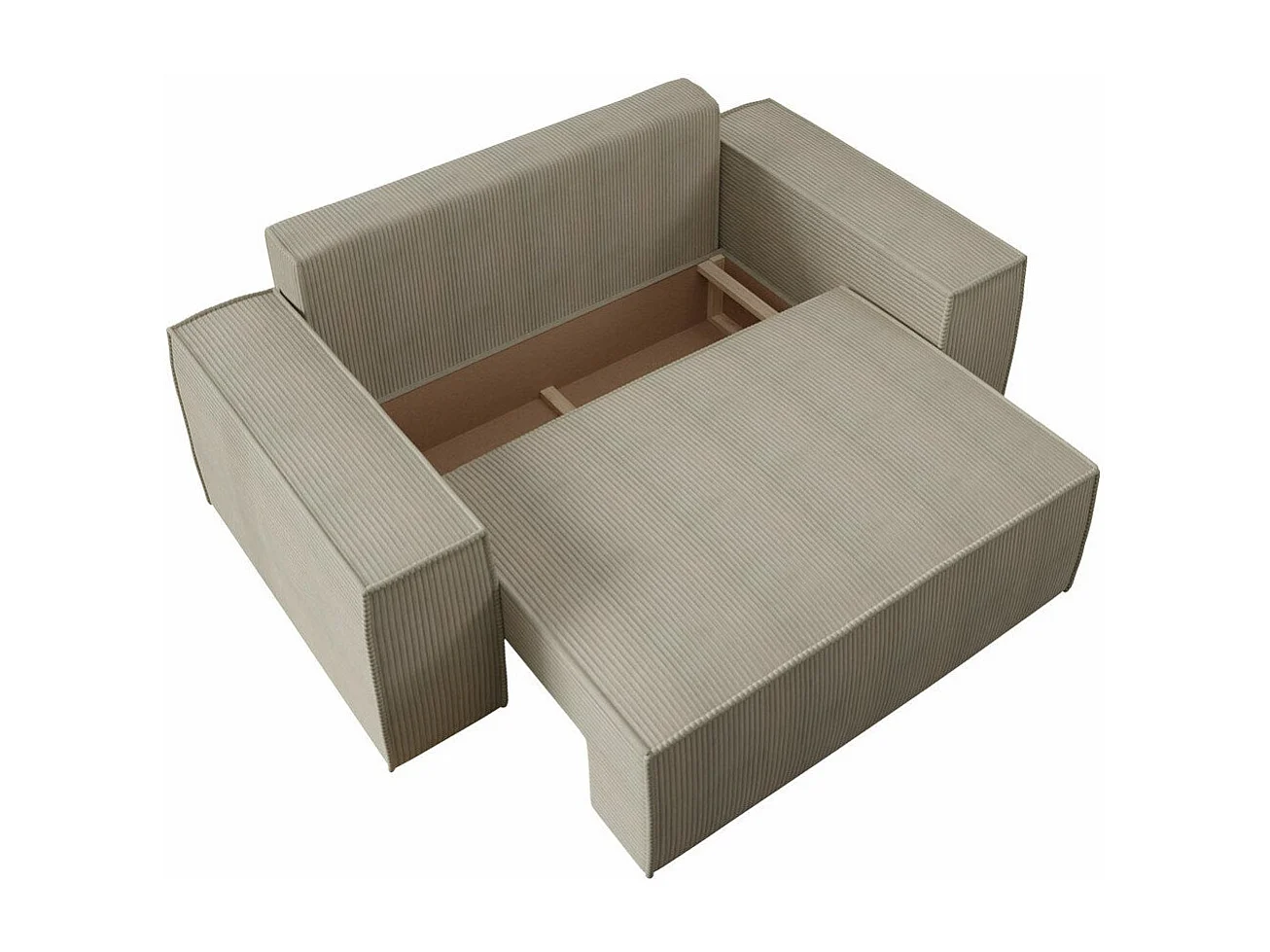 Canapé convertible Clovis 107, Boîte de literie, 94x188x104cm