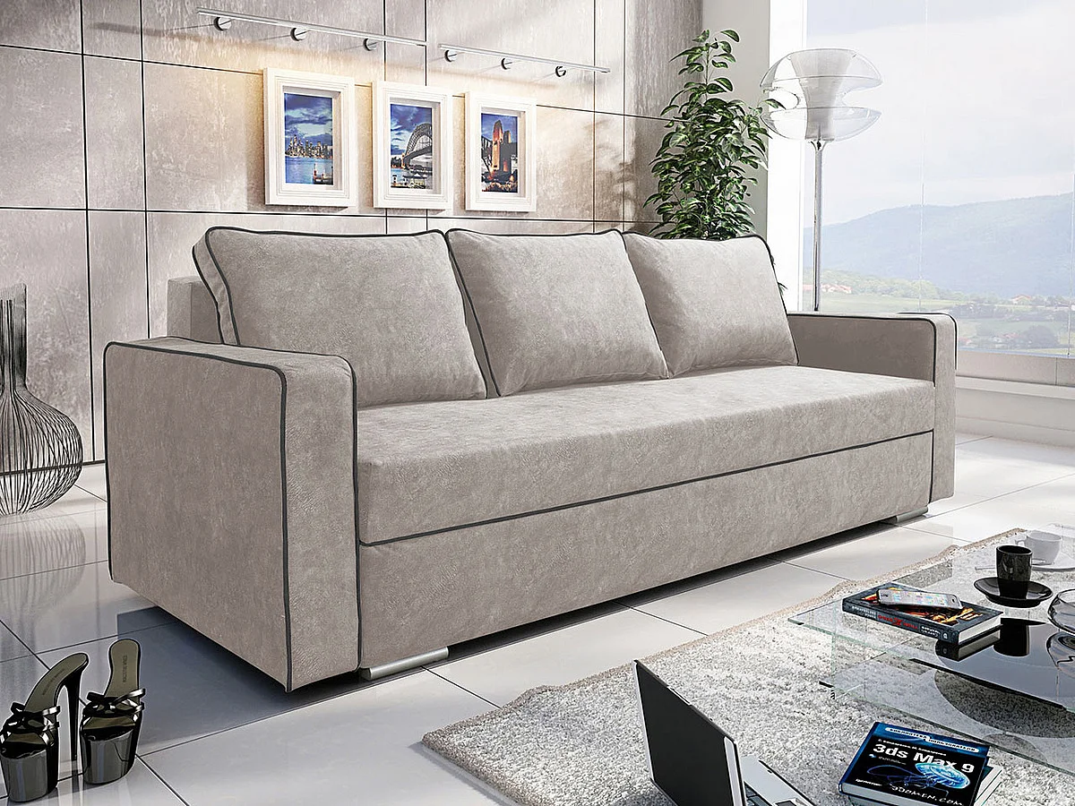 Sofá-cama Decatur 101, Cama com arrumação, 9x23x9cm