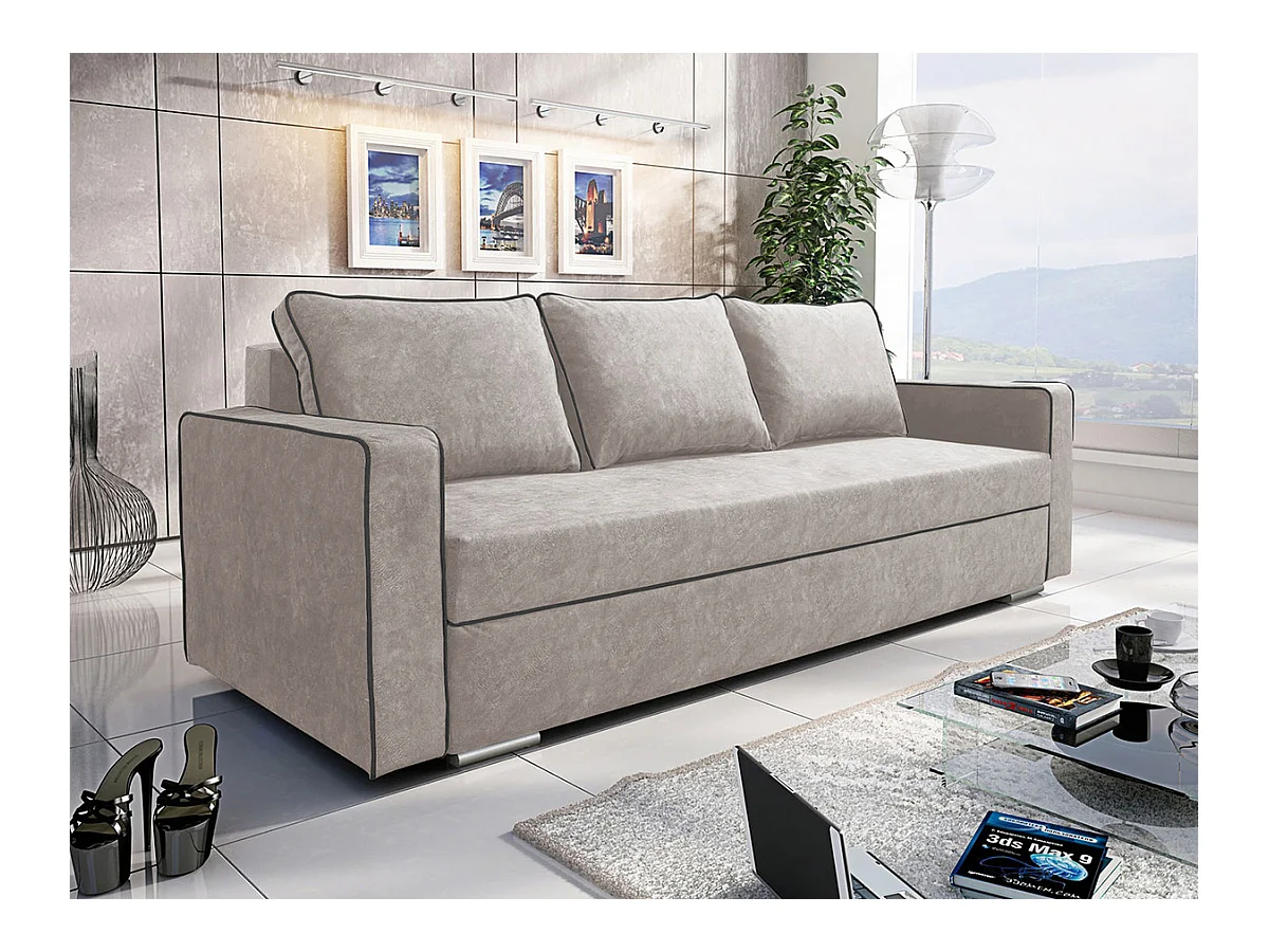 Canapé convertible Decatur 101, Boîte de literie, 91x230x92cm